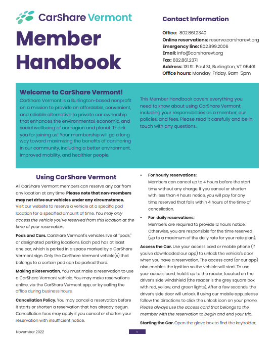 Member Handbook